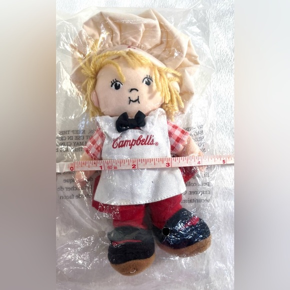 Plush Campbell Soup Kids Girl Chef 8" Doll Apron Hat Stuffed Toy Blonde NIP - Picture 6 of 6